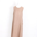 Brown Sleeveless A-Line Midi Dress – Pockets | Size M | Pre-Loved-3