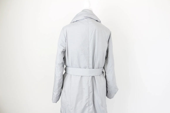 Light Grey Midi Puffer Jacket – Size L | Brand new