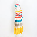 Marc Jacobs Multicolour Stripe Midi Dress – Tie Waist | Size 6 | Pre-Loved-3