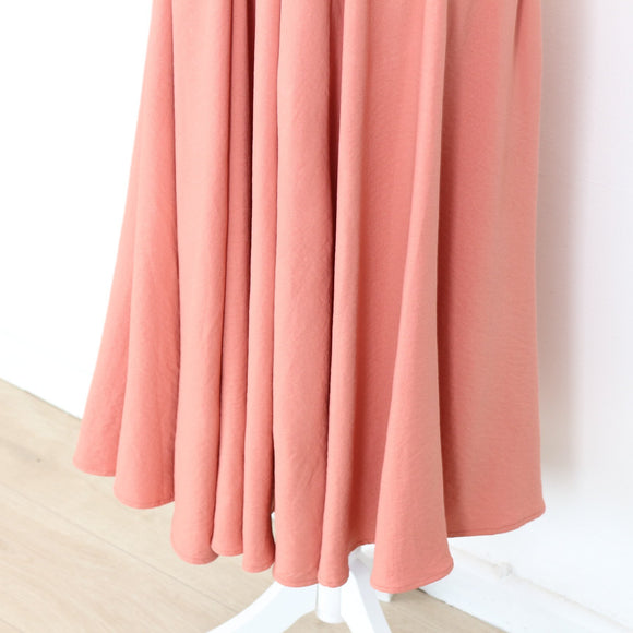 Amanda Laird Cherry Salmon Midi Dress – Tie Waist | Size 32 | Pre-Loved