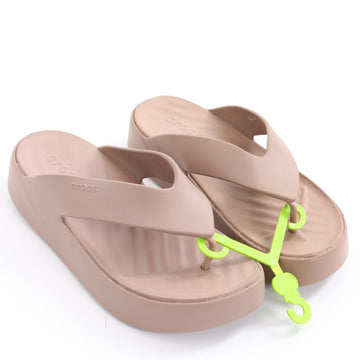 Crocs Beige Platform Flip-Flops - Mismatched Sizes W9/W10 - 0