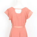 Amanda Laird Cherry Salmon Midi Dress – Tie Waist | Size 32 | Pre-Loved-4