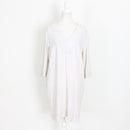 Woolworths Cream Linen Midi Dress – V-Neck | Size S | Pre-Loved-1