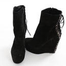 Tsakiris Mallas Suede Platform Ankle Boots - Size 38-2