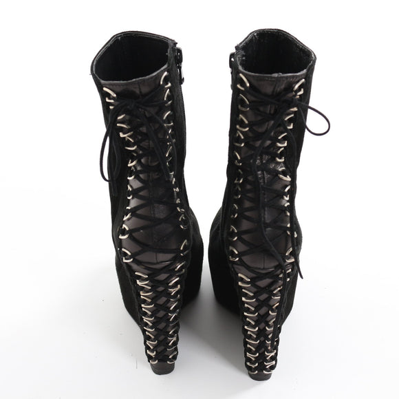 Tsakiris Mallas Suede Platform Ankle Boots - Size 38