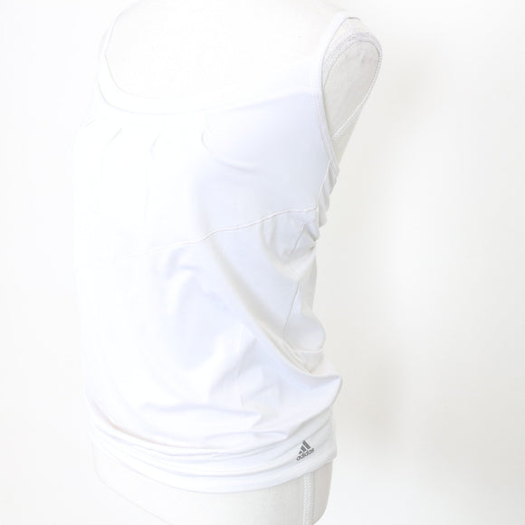 Adidas White Strappy Gym Tank – Built-In Bra | Size 10 | Pre-Loved