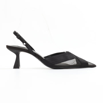Zara Mesh Pointed-Toe Slingback Shoes - Size 37