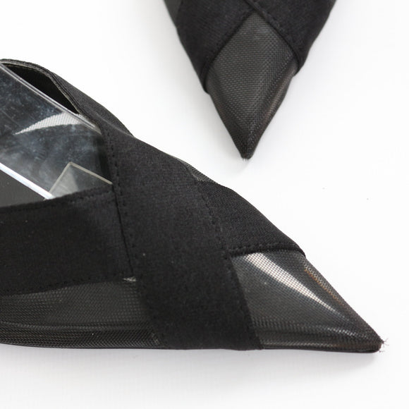 Zara Mesh Pointed-Toe Slingback Shoes - Size 37