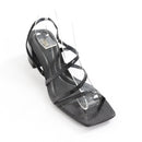 Zara Black Strappy Block Heels - Size 37-2