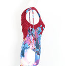 Blue Abstract Print One-Shoulder Mini Dress | Size XS | Pre-Loved-3