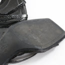 Zara Black Strappy Block Heels - Size 37-4