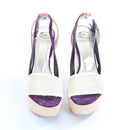 Just Cavalli Wooden Platform Heels - Size 40-2
