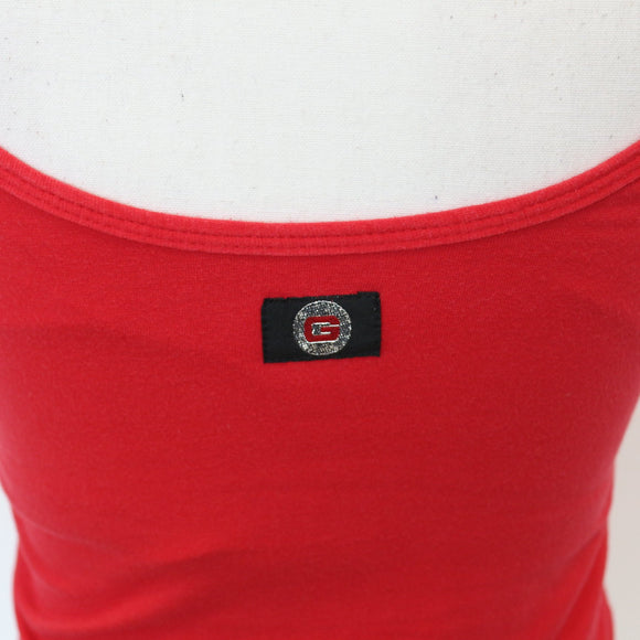 Red Strappy Crop Top – Built-In Bra | Size S | Pre-Loved