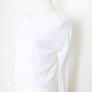 Topshop White Long-Sleeve Crop Top | Size 10 | Pre-Loved-2