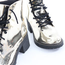 Castelon Silver Heeled Ankle Boots - Size 37-3
