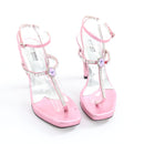 Anastazi Bournazos Pink Embellished Thong Heels - Size 39-2