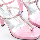 Anastazi Bournazos Pink Embellished Thong Heels - Size 39-3