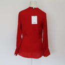 Witchery Red Satin Wrap Blouse | Size 8 | Pre-Loved-3
