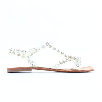 Jeffrey Campbell Clear Rhinestone Sandals - Size 39
