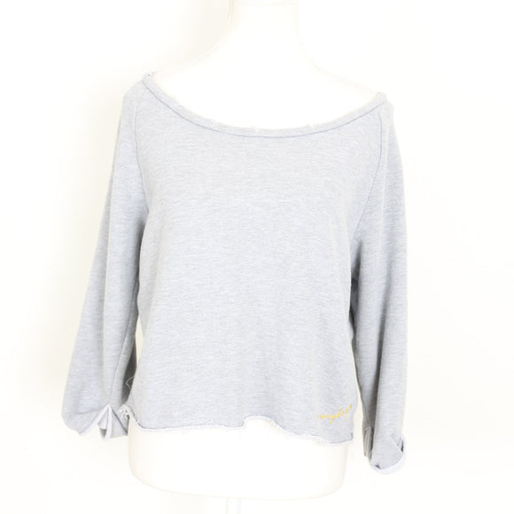 Sissy Boy Grey Wide-Neck Sweat Top | Size S | Pre-Loved