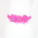 Pink Flower Tie-Up Belt-1