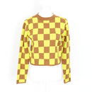 Free 2BU Yellow and Brown Check Jersey - Size S-1