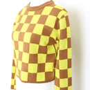 Free 2BU Yellow and Brown Check Jersey - Size S-2