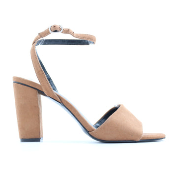 Superbalist Tan Suede Block Heels - Size 7