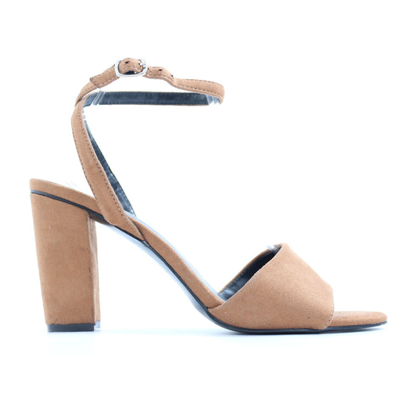 Superbalist Tan Suede Block Heels - Size 7