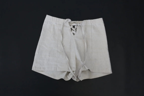 Beige Tie-Waist Shorts – Size 10 | Brand new