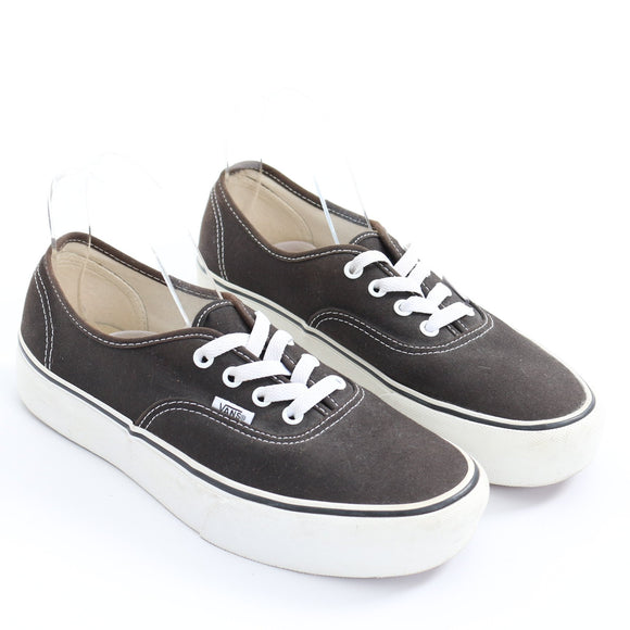 Vans Black Lace-Up Platform Sneakers - Size 7