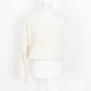 Missguided Cream One-Shoulder Jersey - Size S-1
