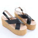 Superbalist Black Espadrille Platform Sandals - Size 7-2