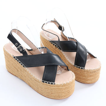 Superbalist Black Espadrille Platform Sandals - Size 7 - 0