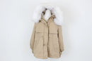 Light Brown Winter Jacket – Fur Trim | Size XS | Brand new-1