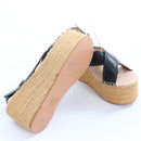 Superbalist Black Espadrille Platform Sandals - Size 7-3