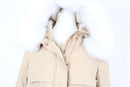 Light Brown Winter Jacket – Fur Trim | Size XS | Brand new-5