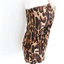 Leopard Print One-Shoulder Blouse with Pearl and Rhinestone Detail - Size S-4