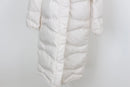 Cream Puffer Jacket – Orange Fur Trim | Size M | Brand new-3