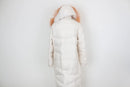 Cream Puffer Jacket – Orange Fur Trim | Size M | Brand new-5