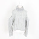 Missguided Grey Cable-Knit Jersey - Size S-1