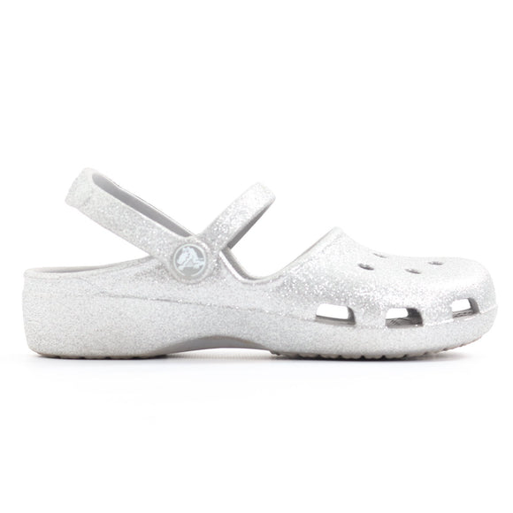 Crocs Silver Glitter Pumps - Size J2