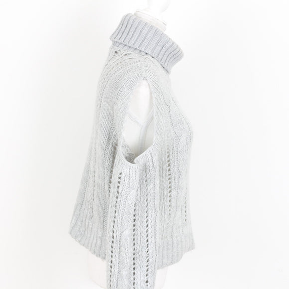 Missguided Grey Cable-Knit Jersey - Size S