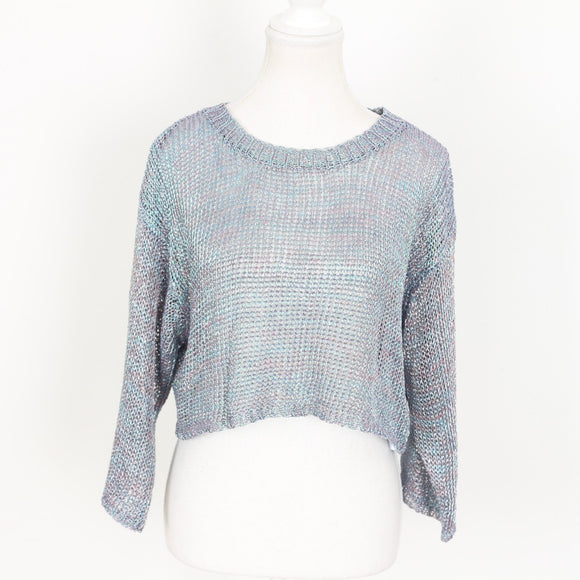 PrettyLittleThing Metallic Cropped Jersey - Size 10