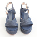 Superbalist Blue Woven Chunky Heels - Size 7-2