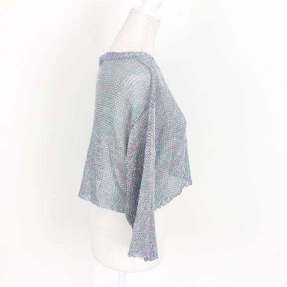 PrettyLittleThing Metallic Cropped Jersey - Size 10