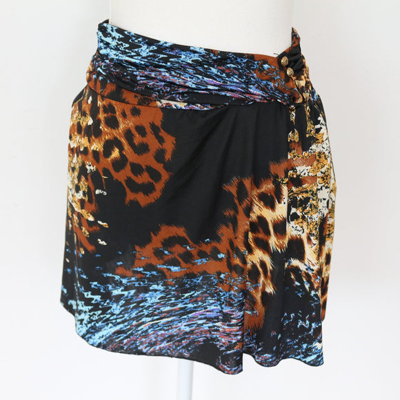 Roberto Cavalli Leopard Print Mini Skirt - Size XS