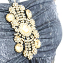 Snake Print Embellished Mini Dress - Size S-3