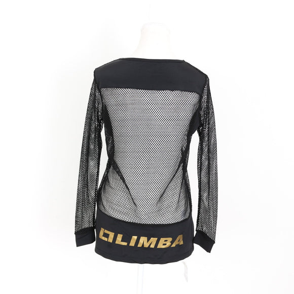 Olimba Black Mesh Sports Top - Size XS