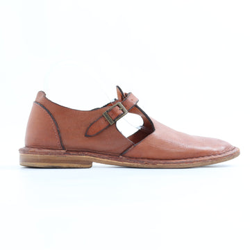 Redemption Brown Genuine Leather Mary Jane Shoes - Size 7
